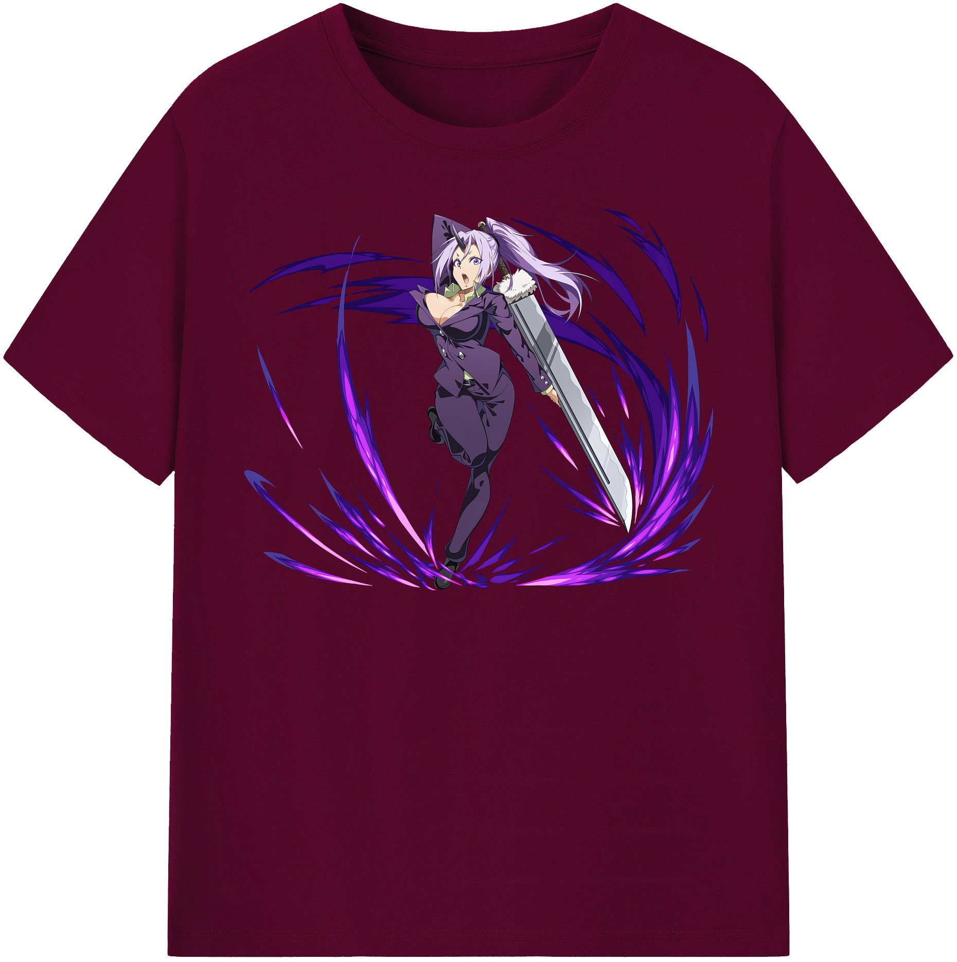 （画像用） 転スラ Regarding Reincarnated to Slime レディースカジュアルプリントTシャツ（綿100％）